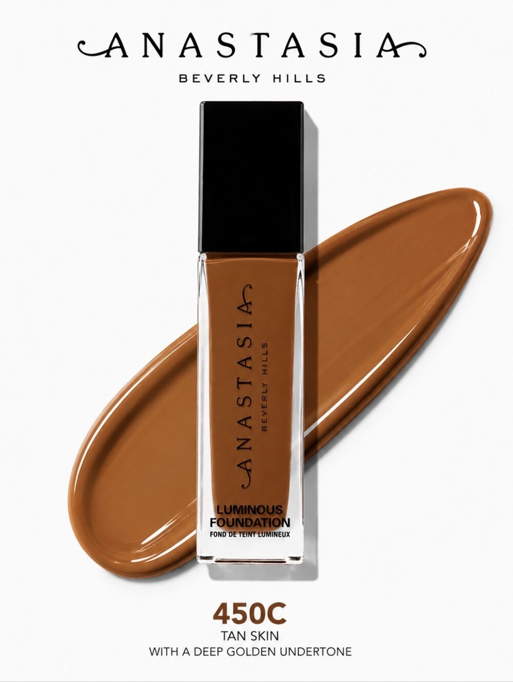Anastasia Beverly Hills Luminous Foundation - 450C / Tan skin with a deep golden